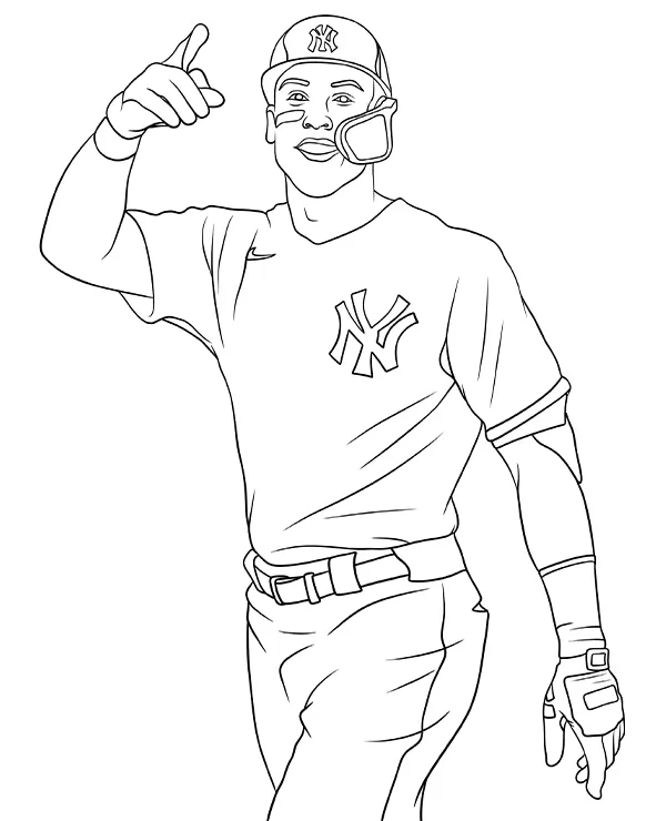 Aaron Judge kolorowanka baseball