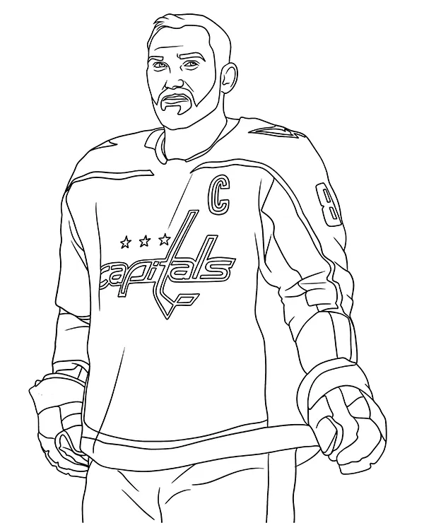 Alex Ovechkin kolorowanka NHL