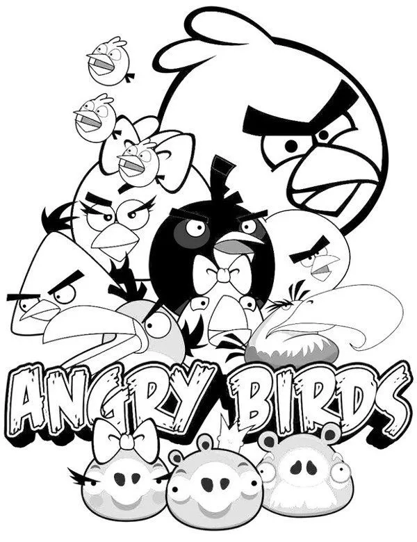 Angry Birds malowanka dla dzieci