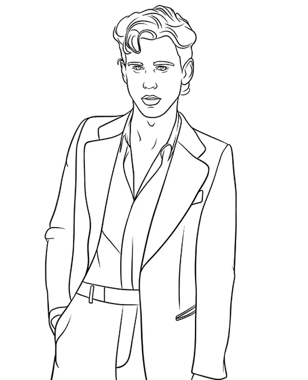 Austin Butler kolorowanka aktor