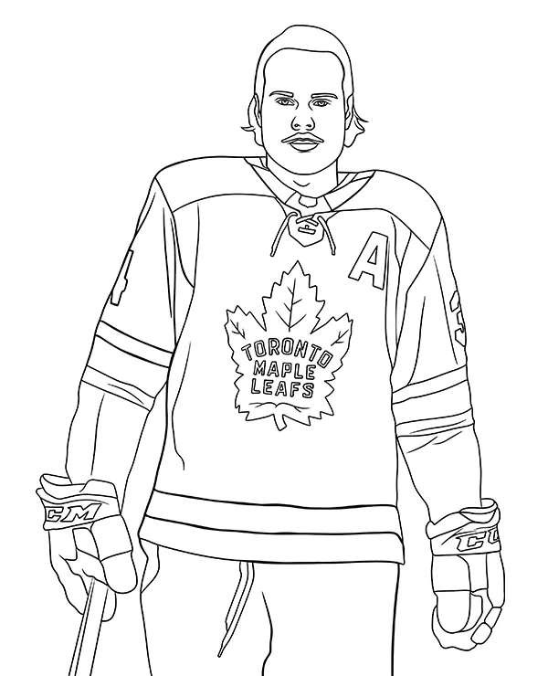 Auston Matthews kolorowanka NHL