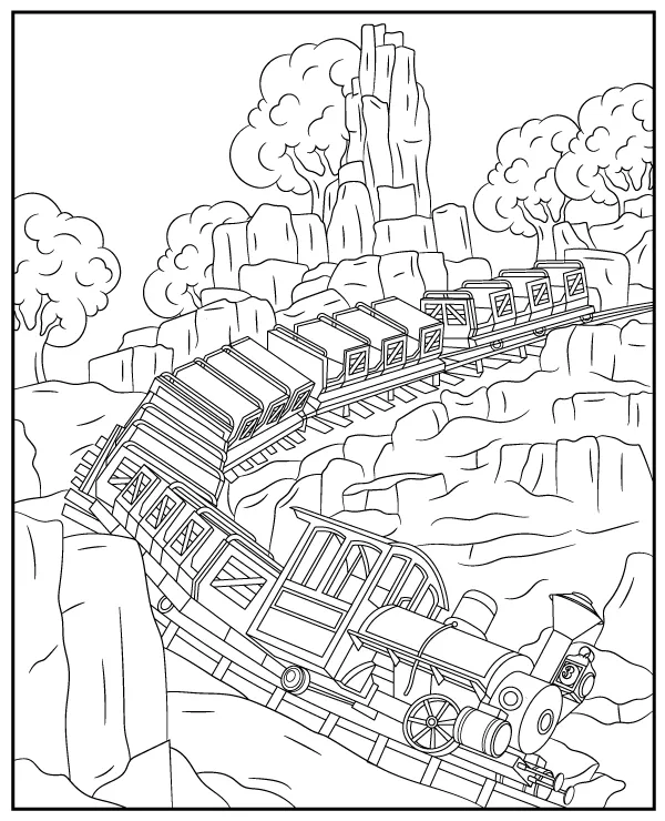 Big Thunder Mountain ride kolorowanki Disneyland