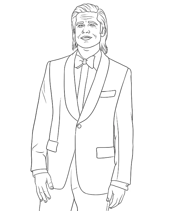 Brad Pitt kolorowanka aktor