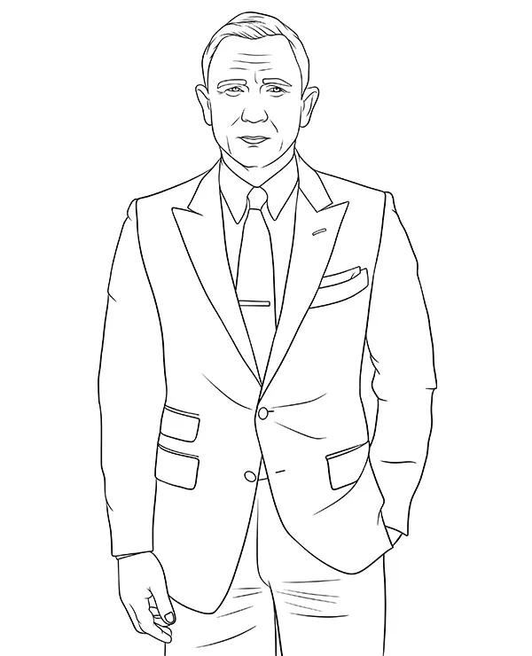 Daniel Craig kolorowanka aktor