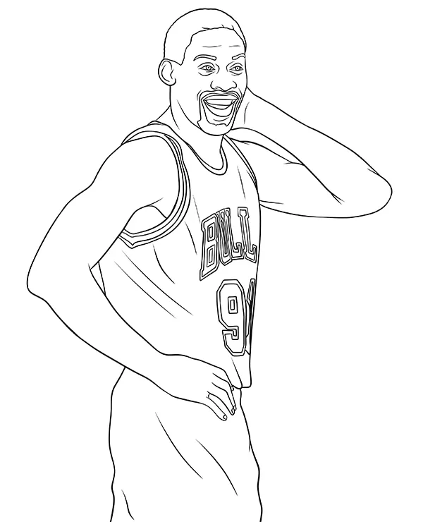 Dennis Rodman kolorowanka nba