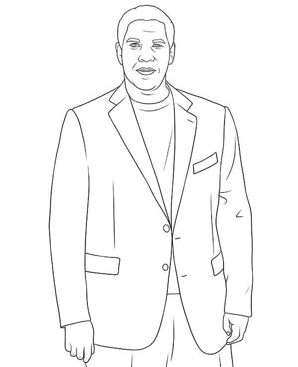 Denzel Washington kolorowanka aktor