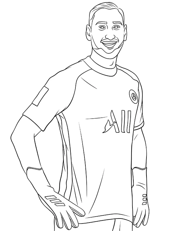 Donnarumma Gianluigi kolorowanka bramkarz