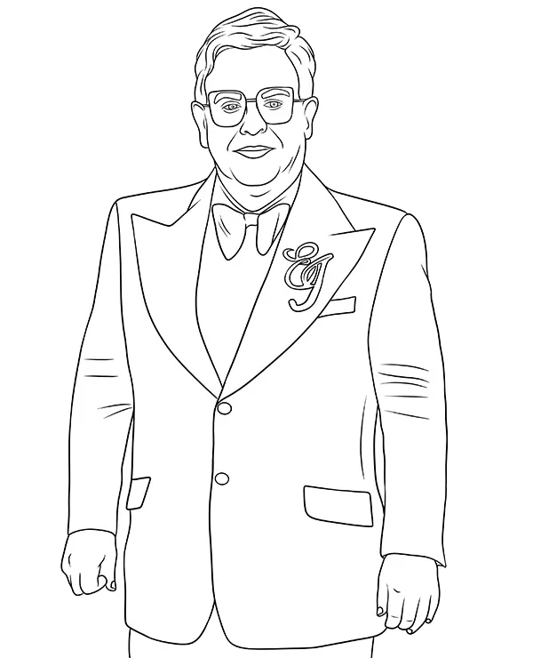 Elton John kolorowanka piosenkarz