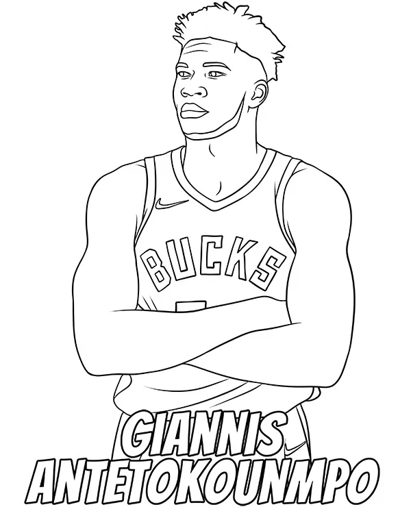 Giannis Antetokounmpo kolorowanka
