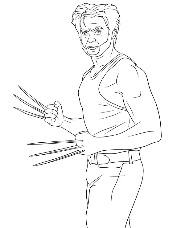 Hugh Jackman kolorowanka wolverine
