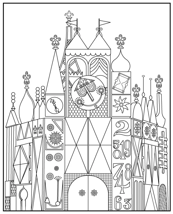 Its a Small World budynek kolorowanka Disneyland