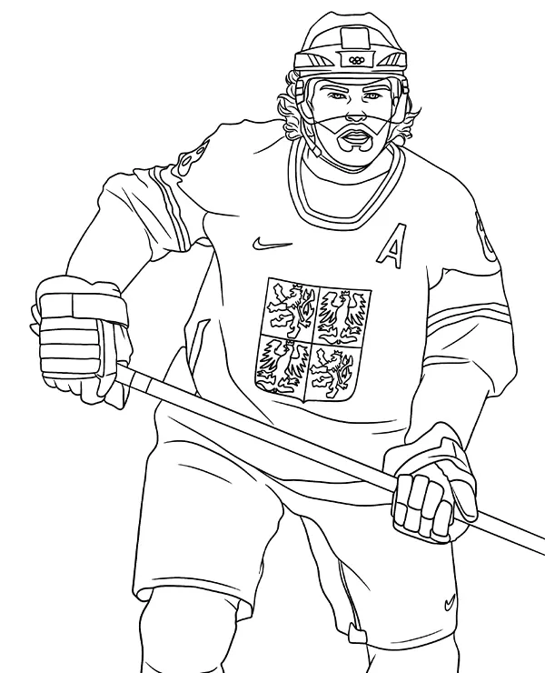 Jaromir Jagr kolorowanka NHL