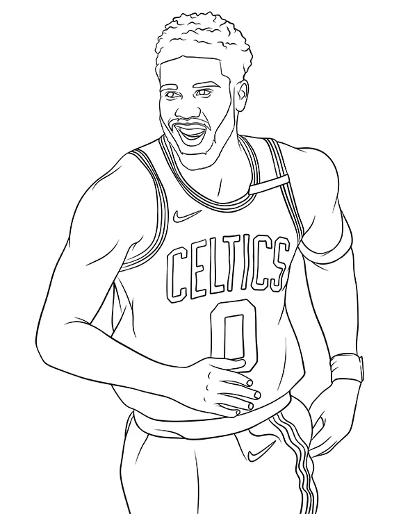 Jayson Tatum kolorowanka nba