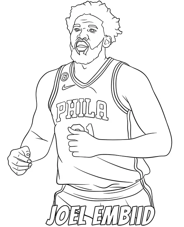 Joel Embiid kolorowanka koszykarz