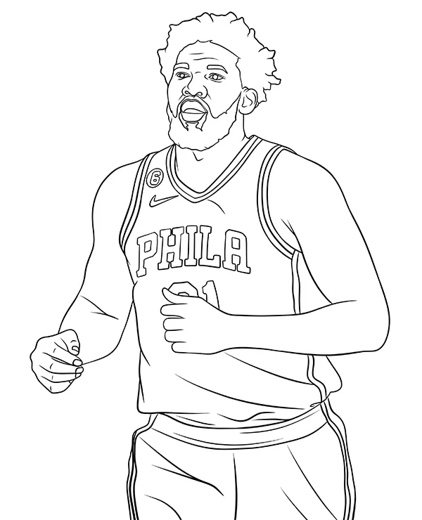 Joel Embiid kolorowanka nba