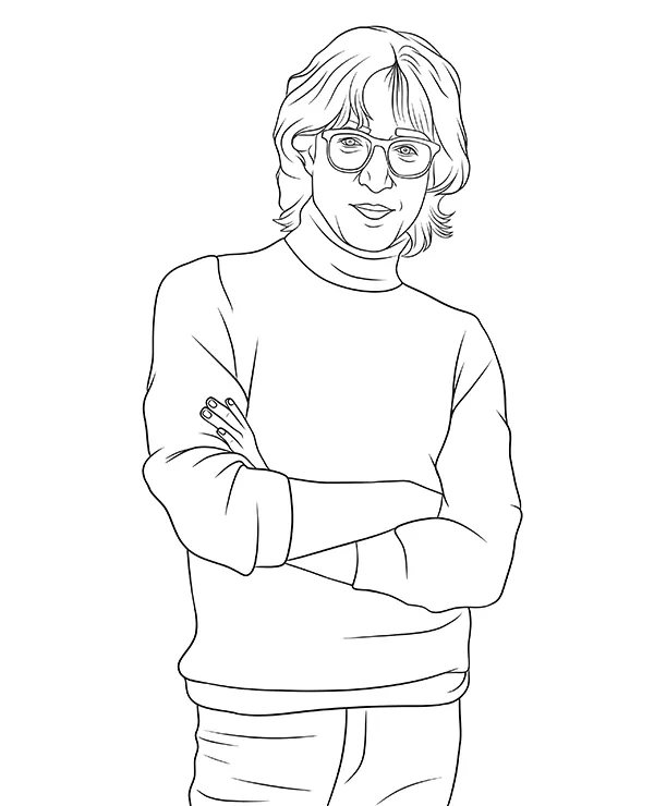 John Lennon kolorowanka piosenkarz