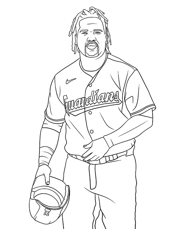 Jose Ramirez kolorowanka baseball