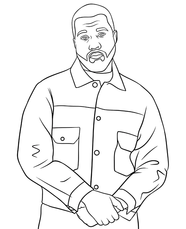 Kanye West kolorowanka raper