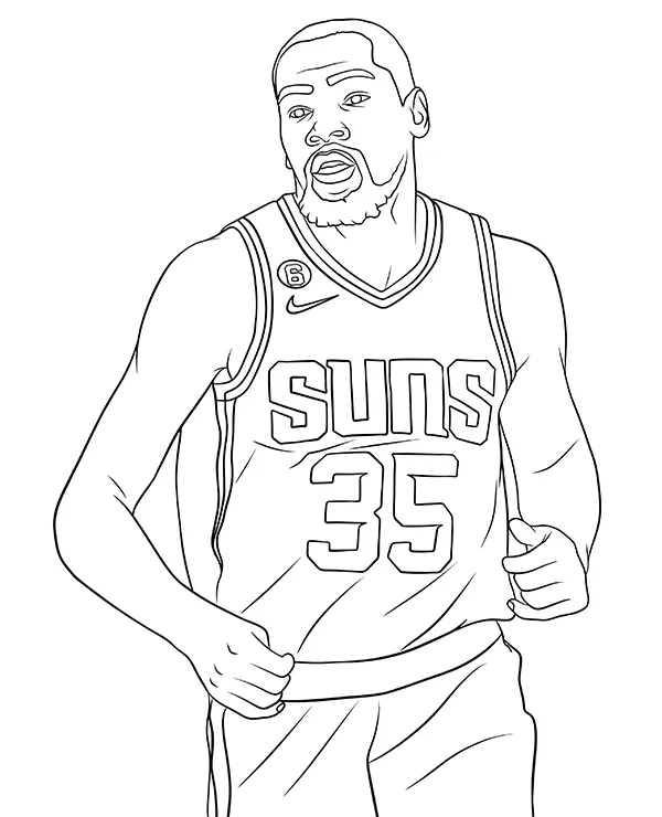 Kevin Durant kolorowanka nba