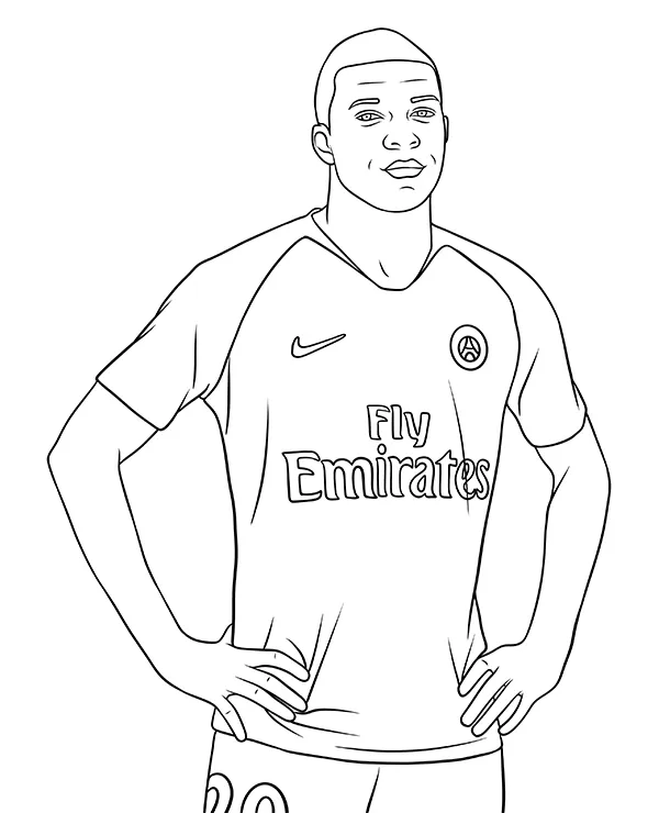 Kylian Mbappe kolorowanka pilkarz