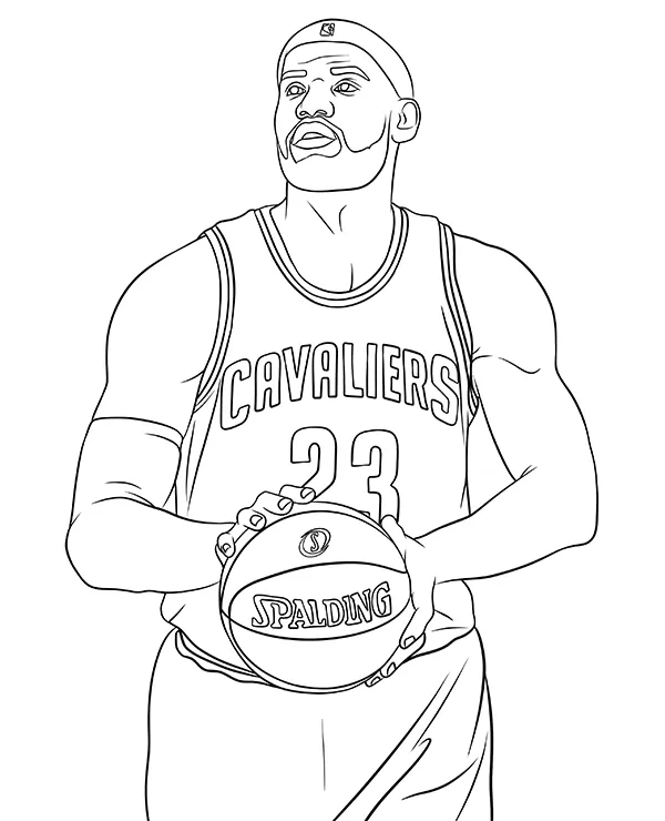 LeBron James kolorowanka nba
