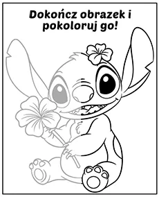 Lilo i Stitch zadanie dokoncz rysunek mobile