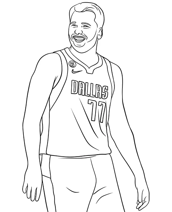Luka Doncic kolorowanka nba