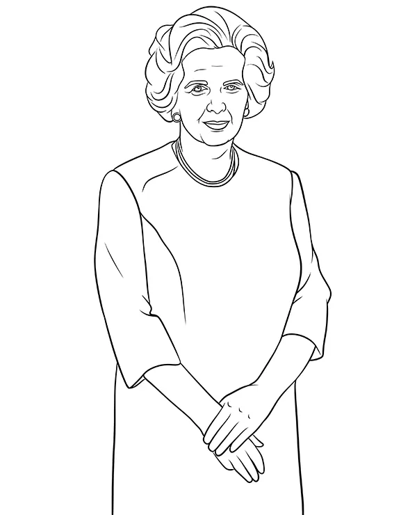 Margaret Thatcher kolorowanka do druku