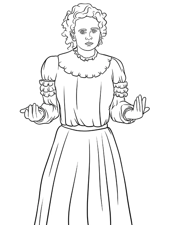 Marie Curie kolorowanka do druku