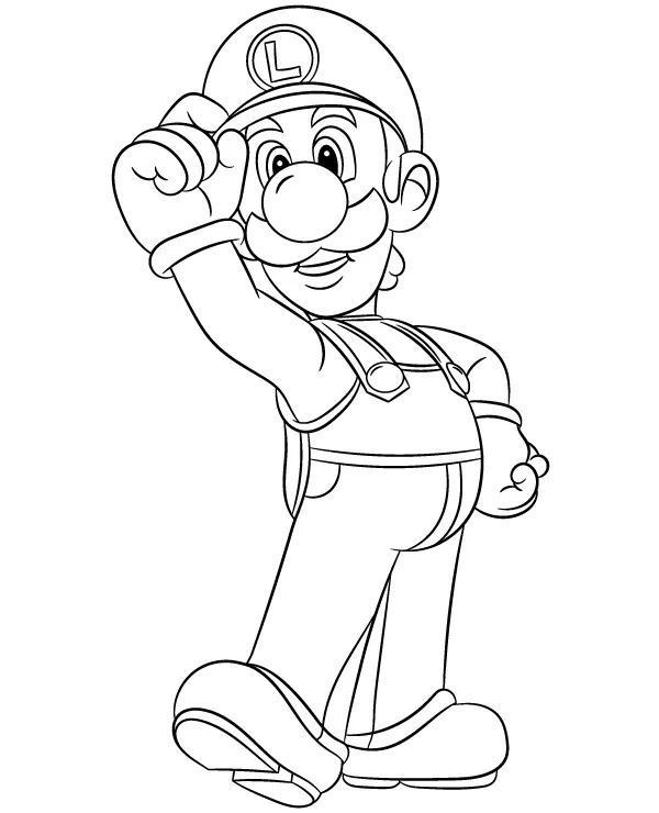 Mario Luigi kolorowanka do druku