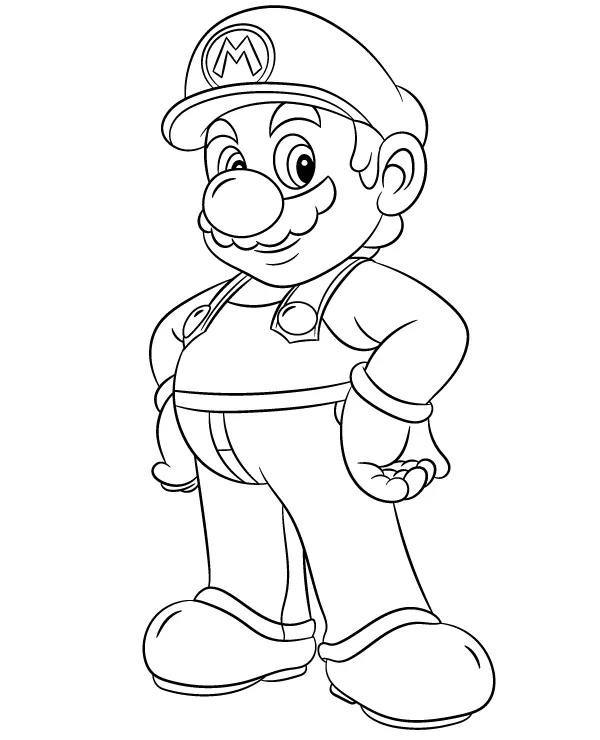 Mario kolorowanka do druku