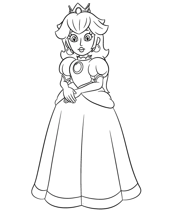 Mario z ksiezniczka Peach kolorowanka
