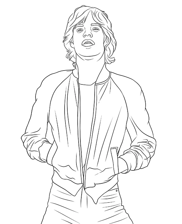Mick Jagger kolorowanka piosenkarz