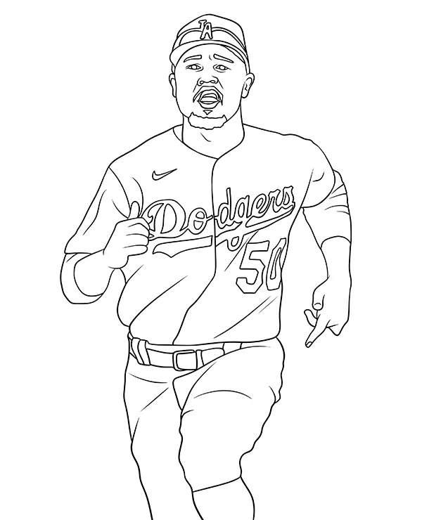 Mookie Betts kolorowanka baseball