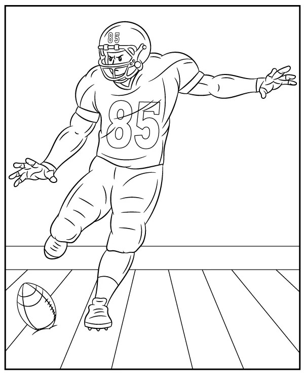 NFL futbolista kopacz kolorowanka