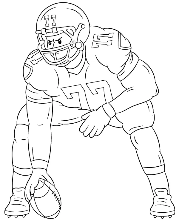 NFL gracz futbolu kolorowanka