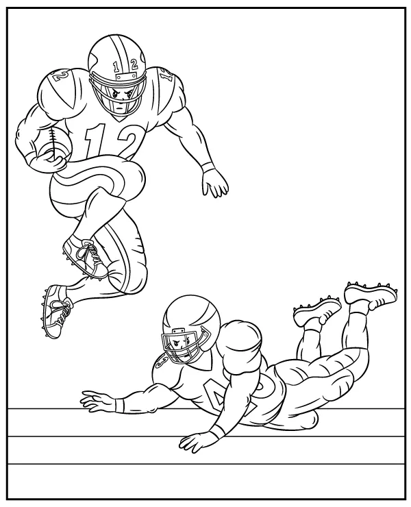 NFL mecz futbolowy kolorowanka