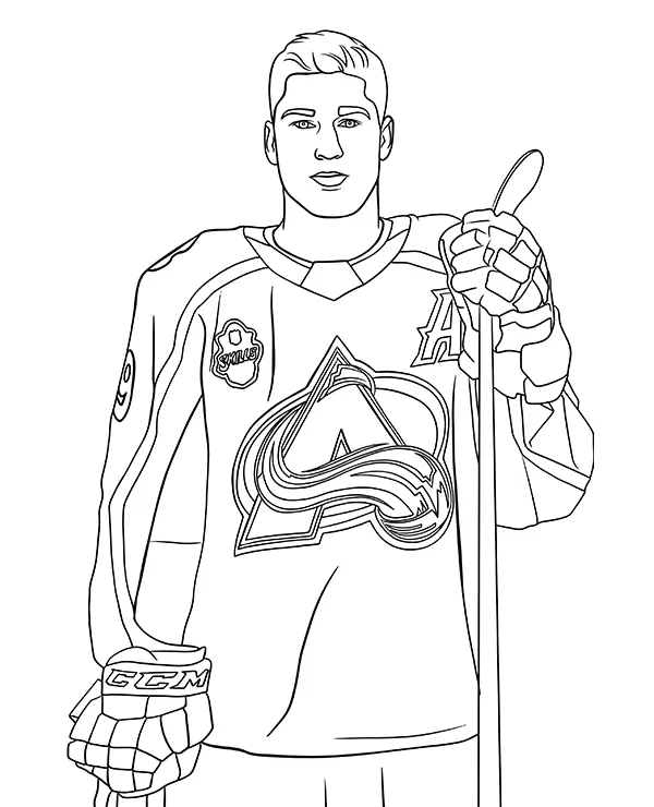 Nathan MacKinnon kolorowanka NHL