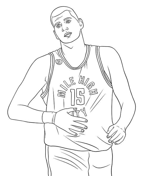 Nikola Jokic kolorowanka nba