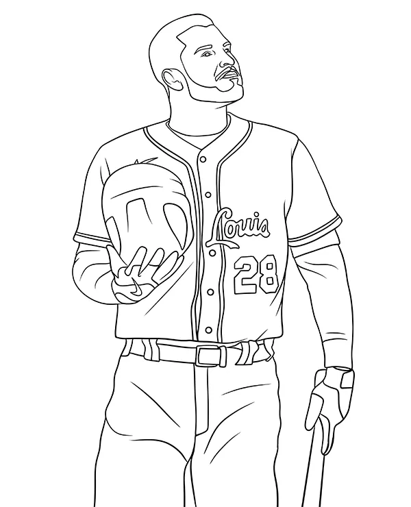 Nolan Arenado kolorowanka baseball