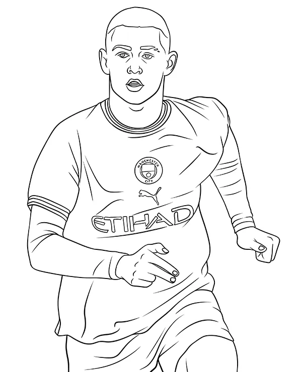 Phil Foden kolorowanka pilkarz