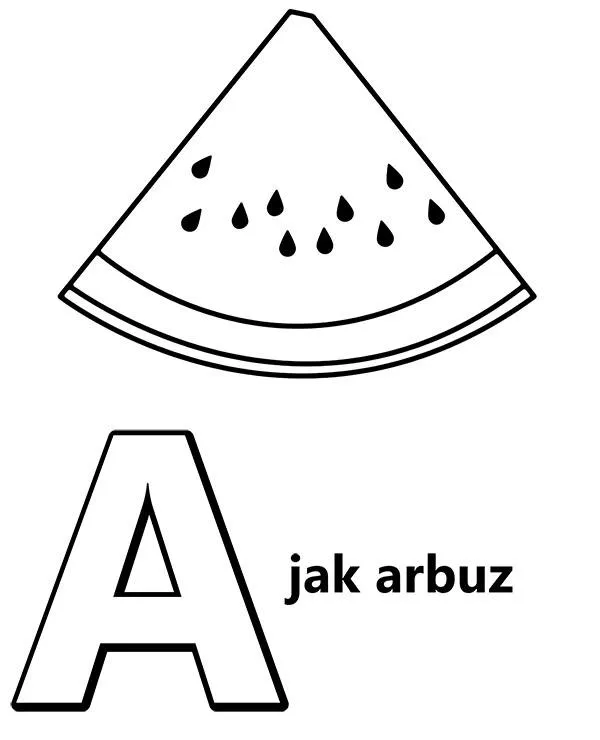 alfabet a jak arbuz