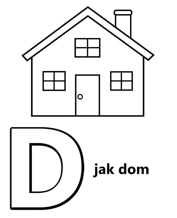alfabet d jak dom