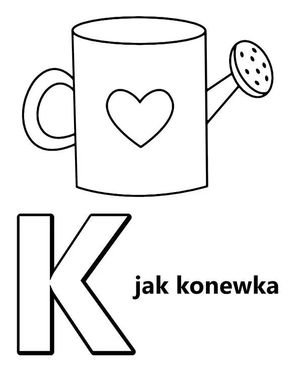 alfabet k jak konewka