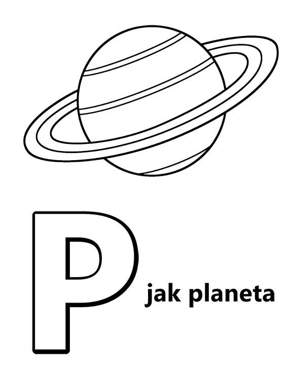 alfabet p jak planeta
