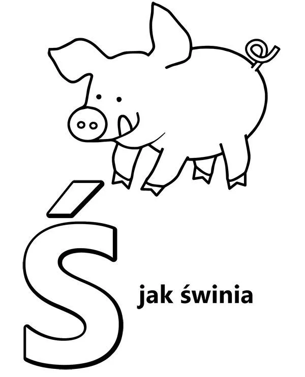 alfabet s jak swinia