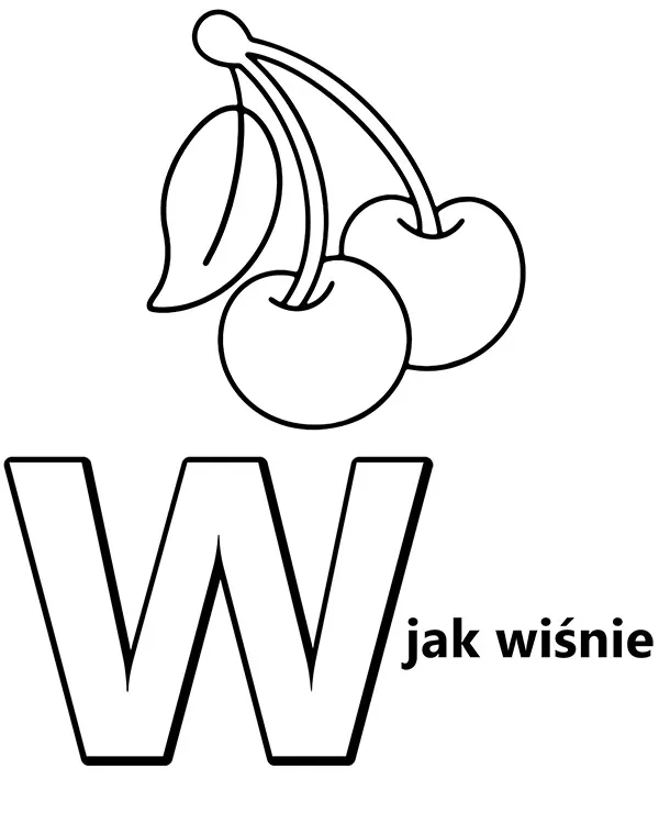 alfabet w jak wisnie