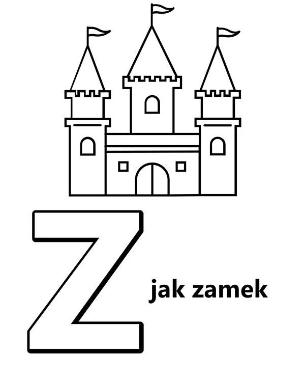 alfabet z jak zamek