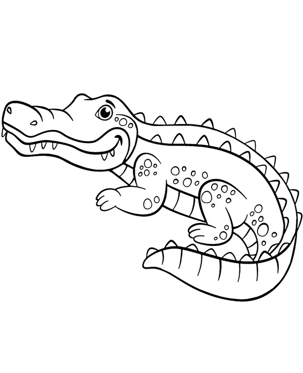 aligator bajkowy kolorowanka zwierzeta ameryki poludniowej