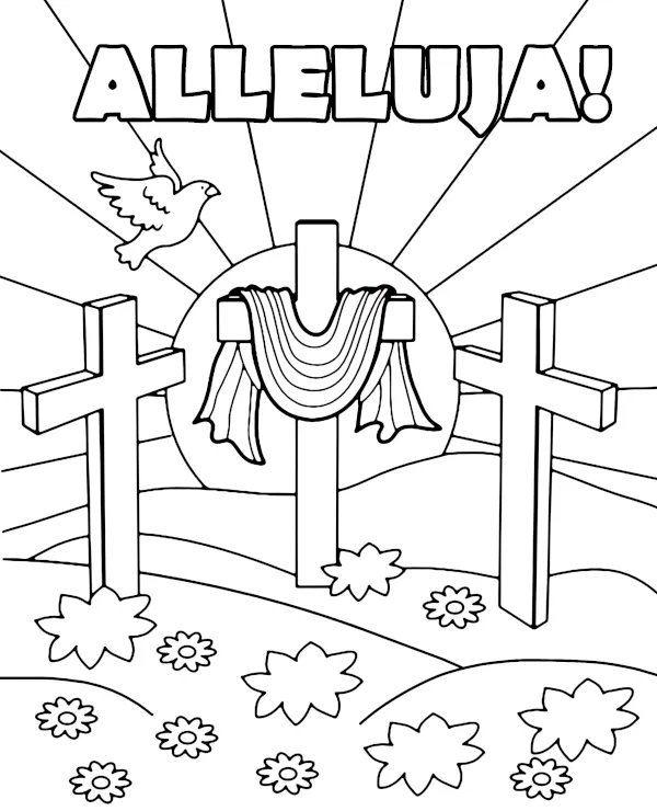 alleluja kolorowanka na wielkanoc